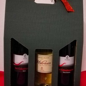 TRIS DI VINI - CONFEZIONE REGALO 3 BOTTIGLIE: San Colombano e Malvasia